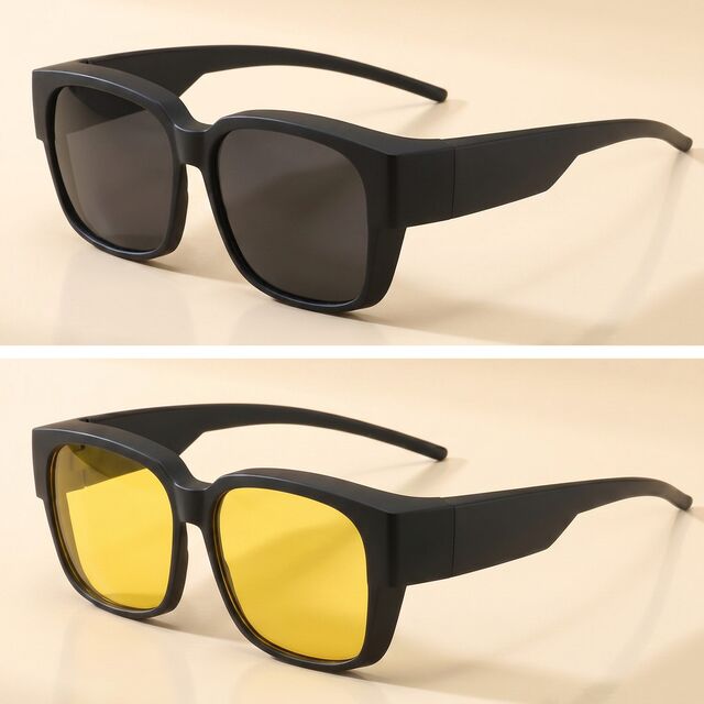 Deux teintes de verres polarisés : gris et jaune HD